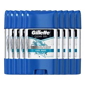Kit Desodorante Gillette Clear Gel Cool Wave 82g - 9 Unidades