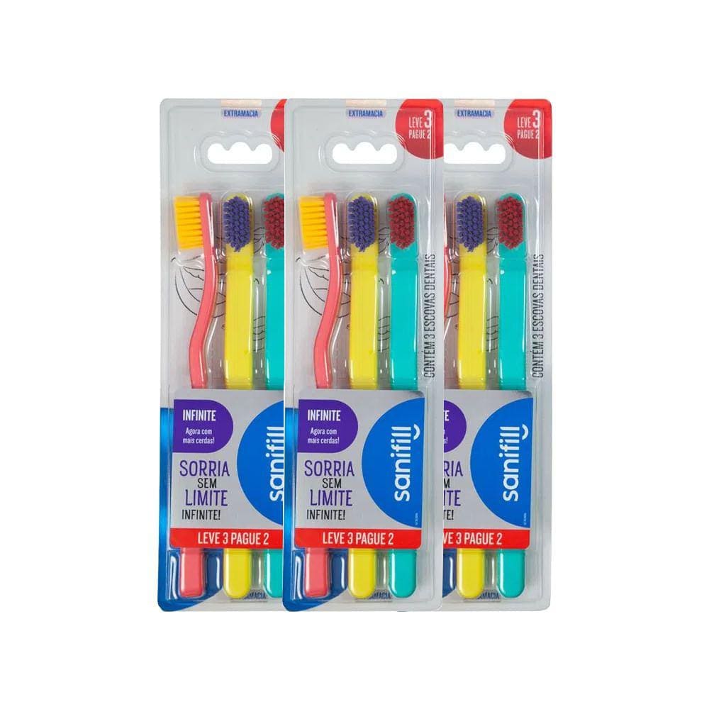 Kit Escova Dental Sanifill Infinite Pack- 3 Unidades