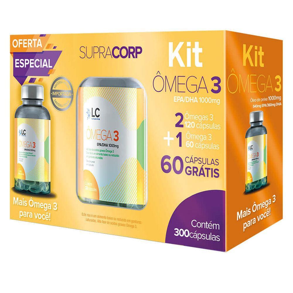 Supracorp Kit Ômega 3 1000 mg 300 cps