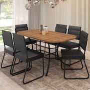 Conjunto Sala de Jantar com Mesa e 6 Cadeiras Fenix Carraro