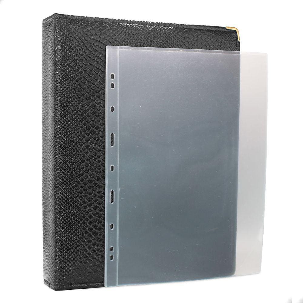 Álbum Fichário 20 folhas para Cédulas 1 Espaço 32x24 Ziper Cobra GG