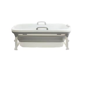 Banheira Dobrável Grande 180L Cinza - Baby Pil