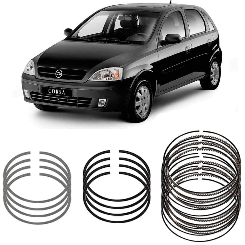 Jogo Anel Segmento Chevrolet Corsa 1.6 98 A 2003 Metal Leve
