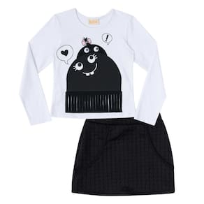 Conjunto Infantil Meninas Blusa e Shorts Saia Kukiê 29534