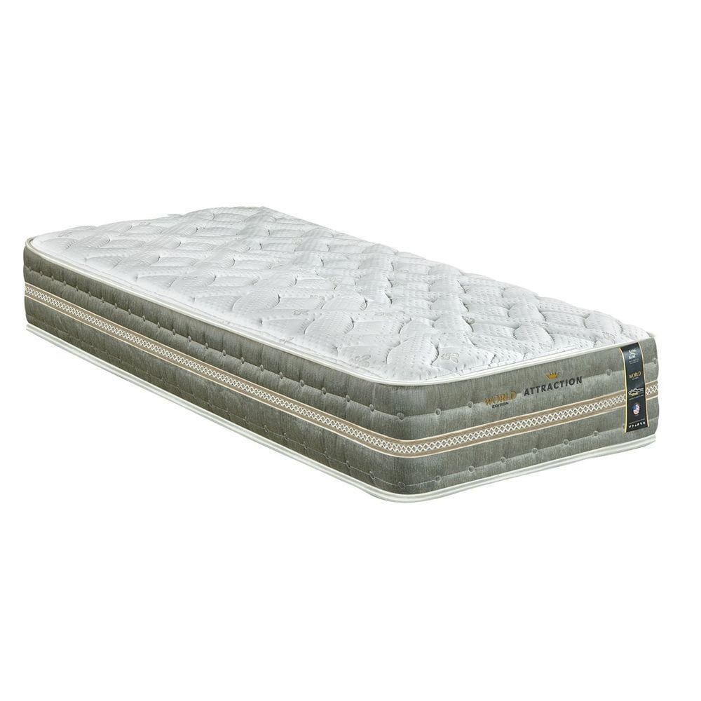 Colchão Solteirão King Koil Mola Ensacada Attraction 27x96x203cm Cinza/Branco