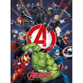 Caderno Briochurão Grande Universitário Avengers (Vingadores) 80 Folhas Tilibra