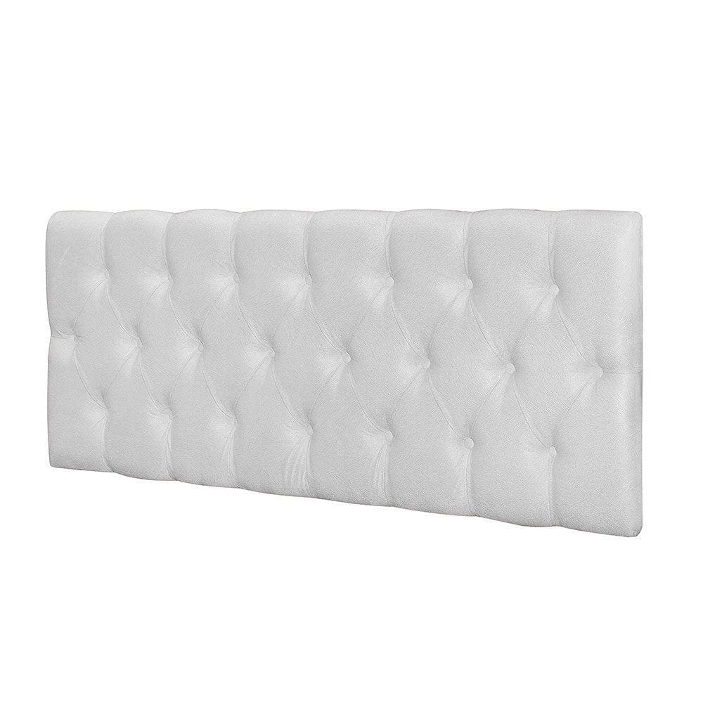 Painel Cabeceira Paris Queen Para Cama Box 1,58 Corino Branco