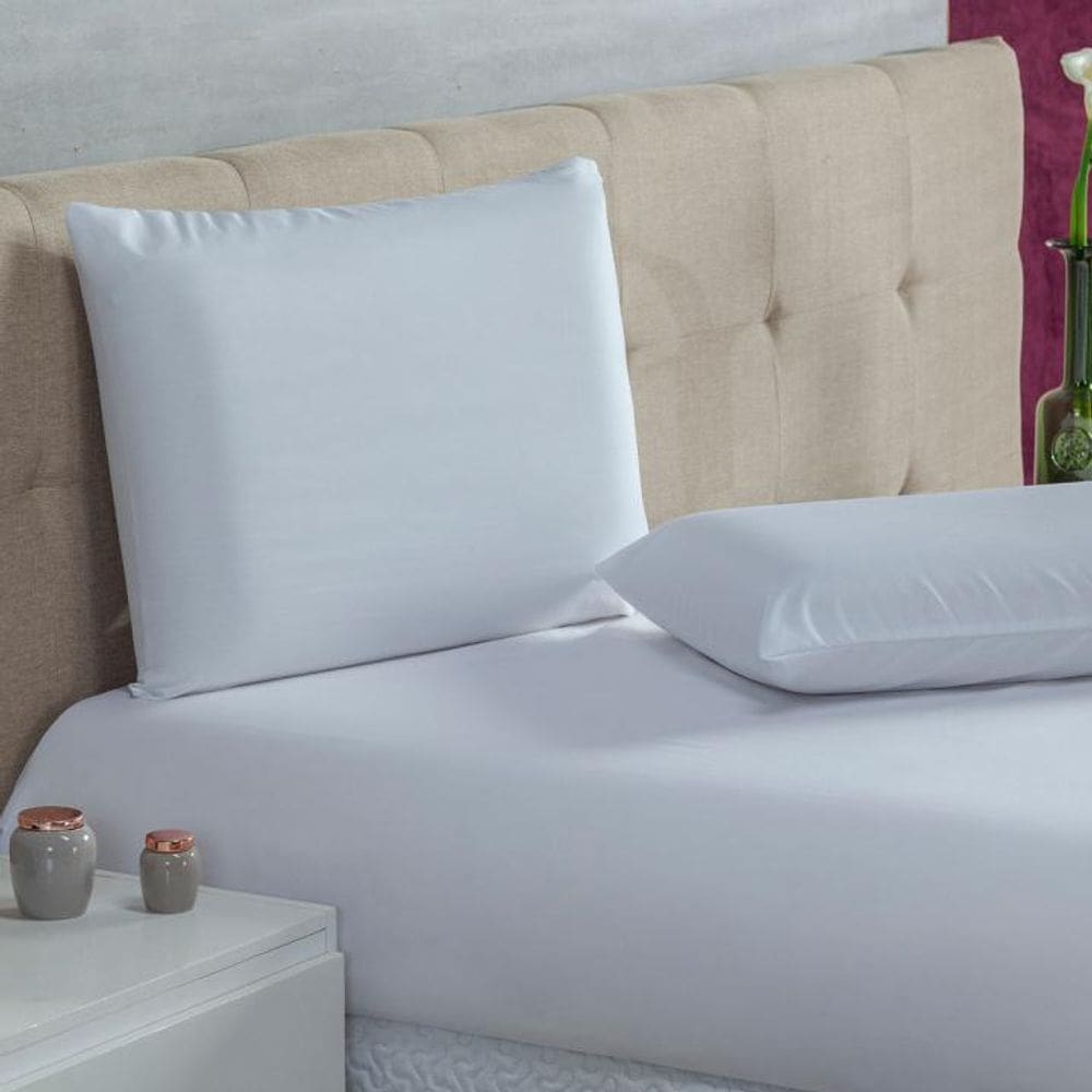 Jogo De Cama Queen 3 Peças Percal 200 Fios Sleep Branco