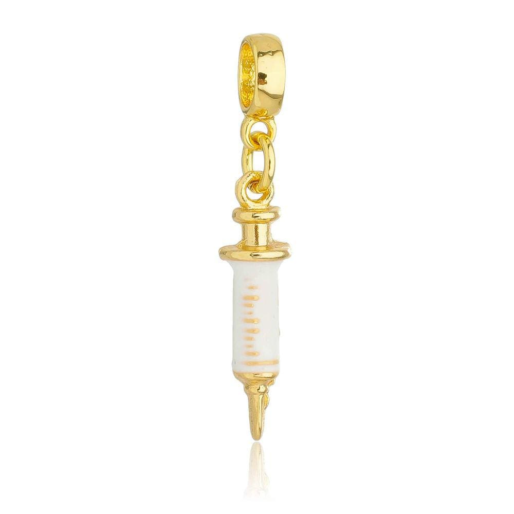 Pingentes Berloques Enfermagem Enfermeira Para Pandora Banhado a Ouro 18k