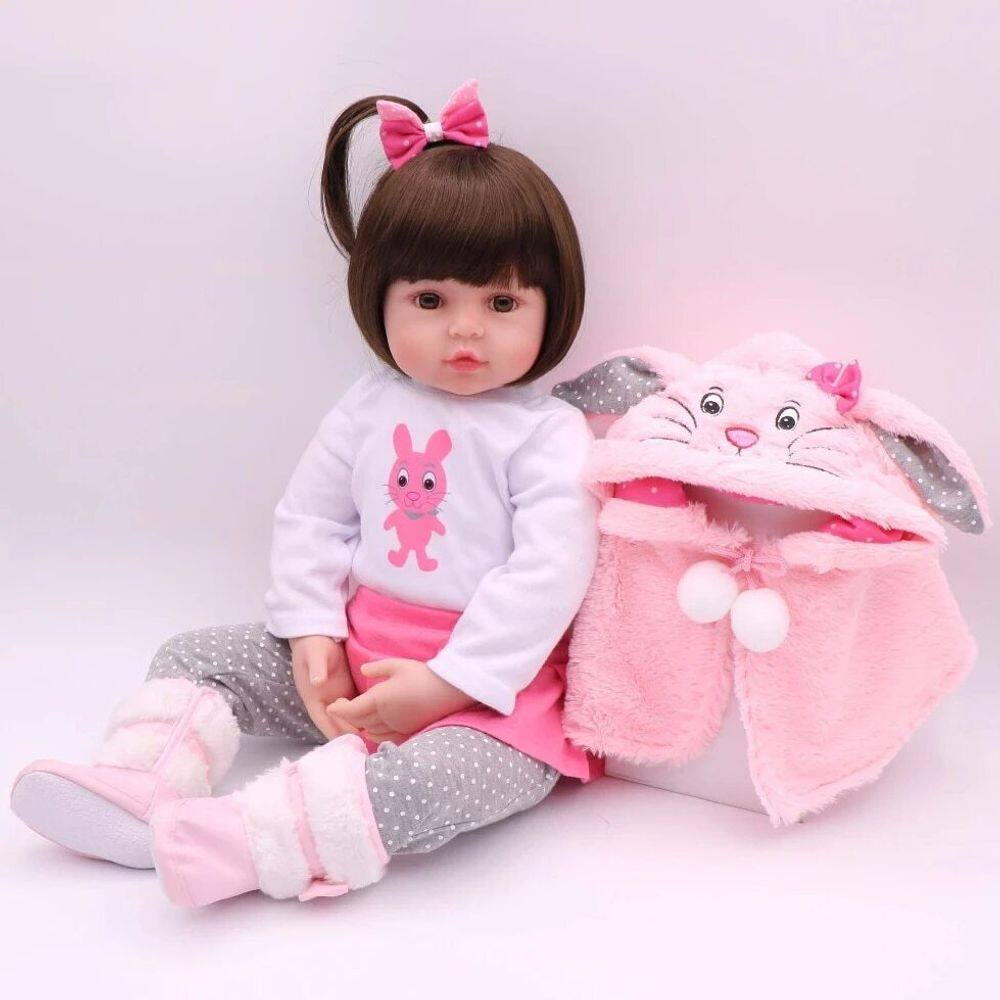 Bebe reborn silicone boneca mariana delicada 48 cm store doll