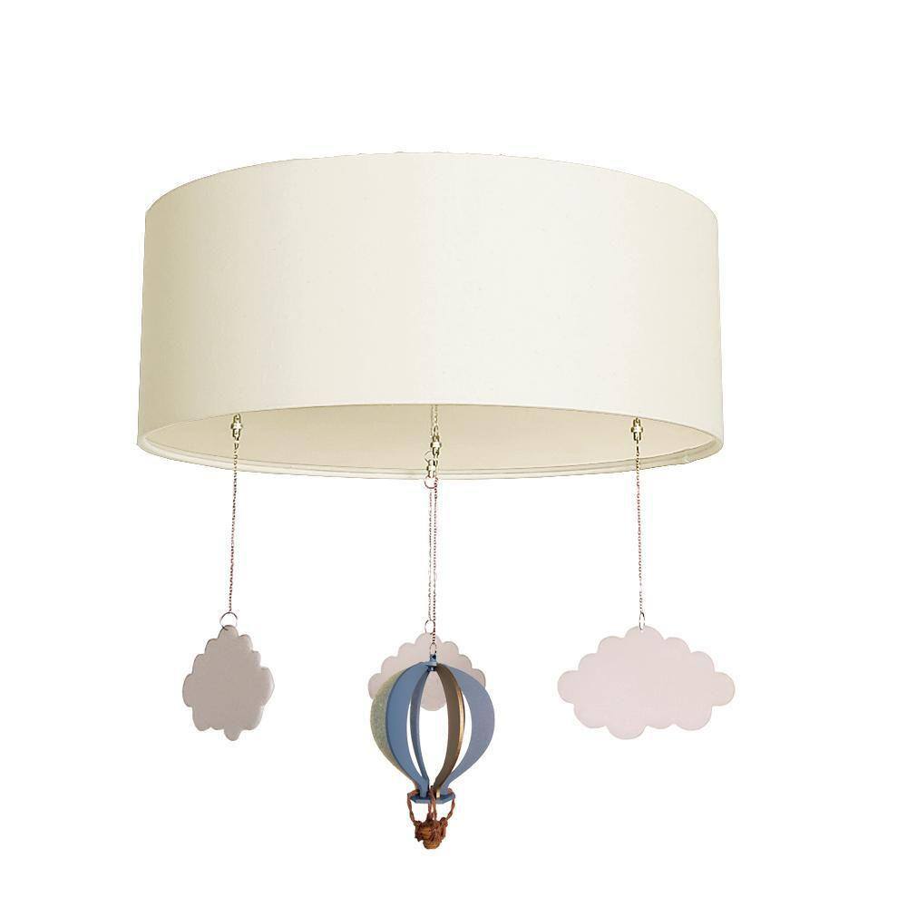 Luminária de Teto Plafon Balão Cúpula 30x15cm Branco