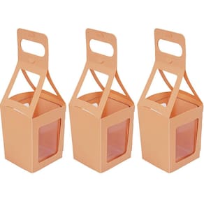 Kit 3 Embalagens para Lembrancinhas Caixinhas de Doces Cestinhas Surpresa Dello Papaya