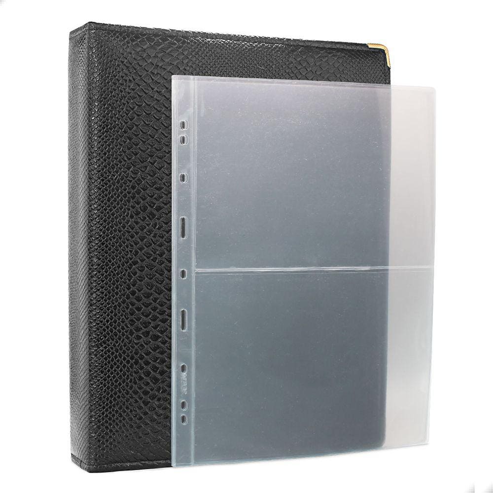 Álbum Fichário 10 folhas para Cédulas 2 Espaços 32x24 Ziper Cobra GG