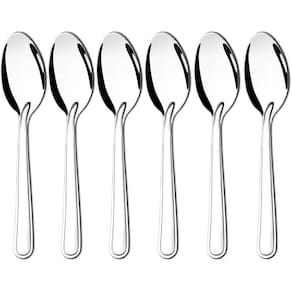 Kit 6 Colheres Grandes de Inox para Servir Arroz Molhos para Hotéis Restaurantes Taumer