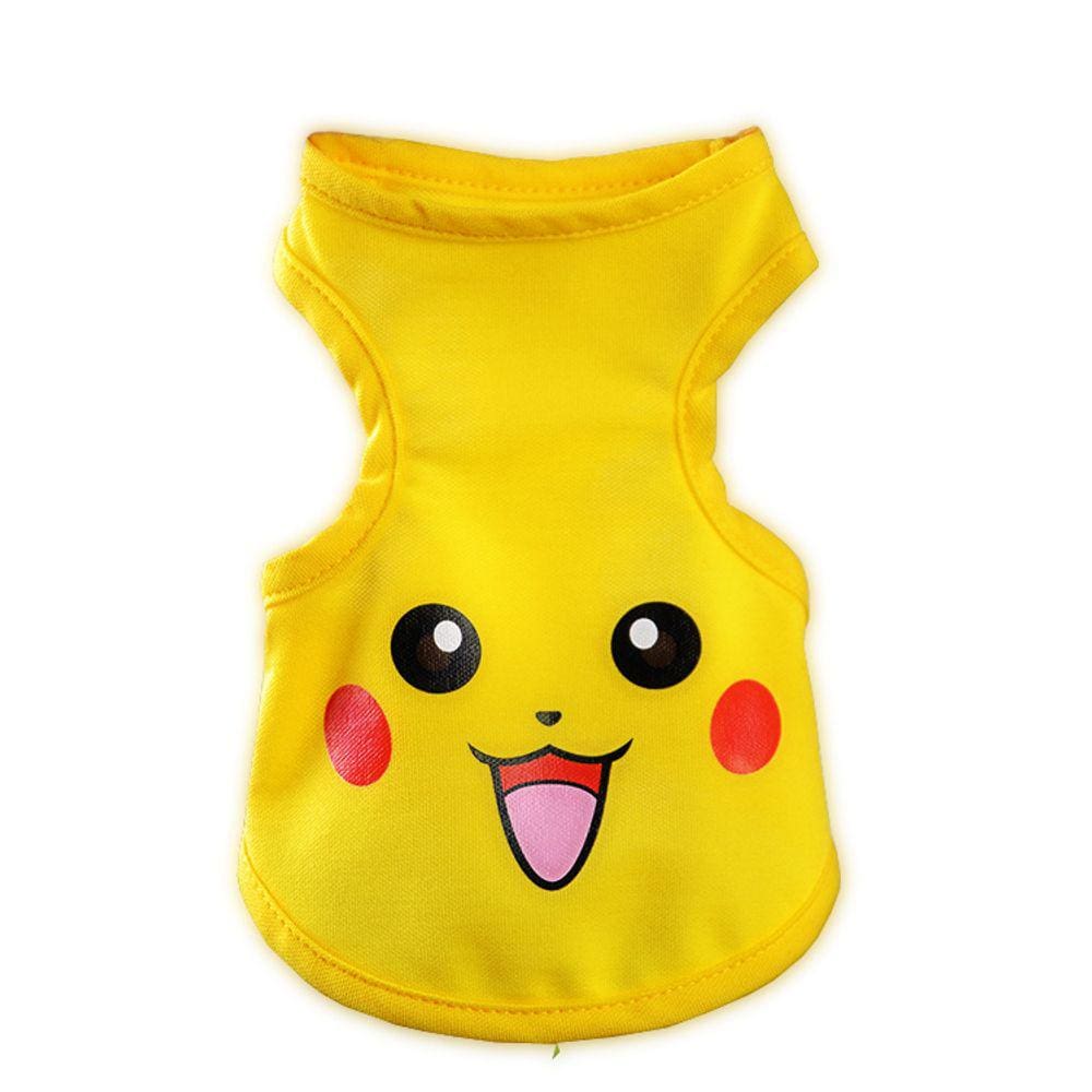 Camiseta Pokemon Pikachu Para Cachorro Gato Roupa Pet Verão