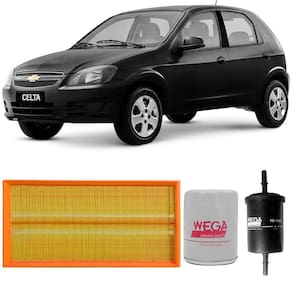 Kit Filtro Ar Óleo Combustível Celta 2006 A 2016 Flex
