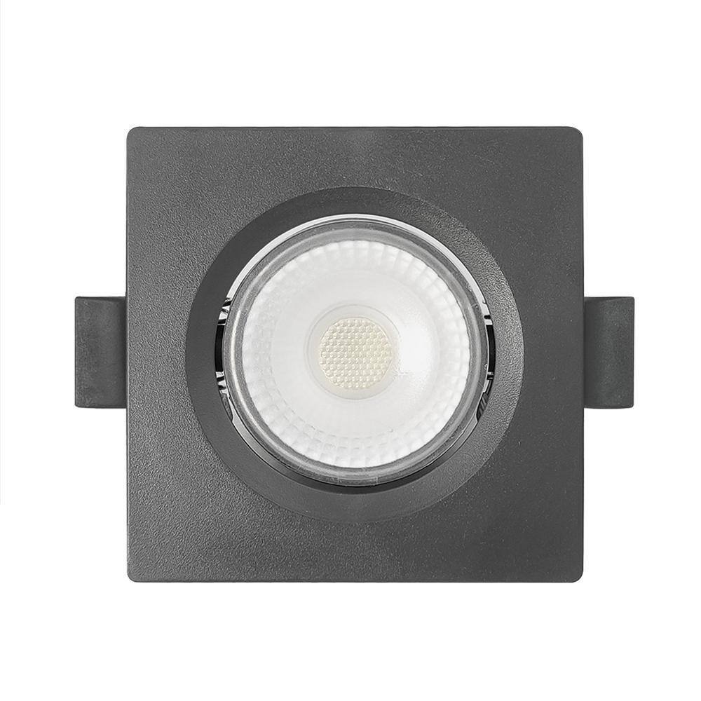Spot de Led Embutir Quadrado 3W Preto Bivolt 3000K