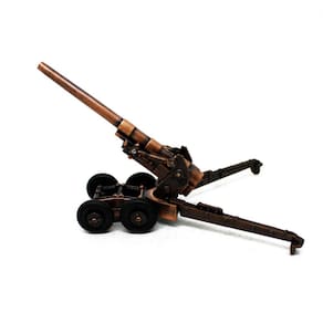 Apontador Miniatura em Metal Canhão OB-155 Bronze - Die-Cast Colecionável 9310