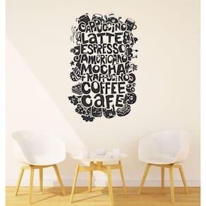 Adesivo De Parede Cantinho Do Café Sticker Preto
