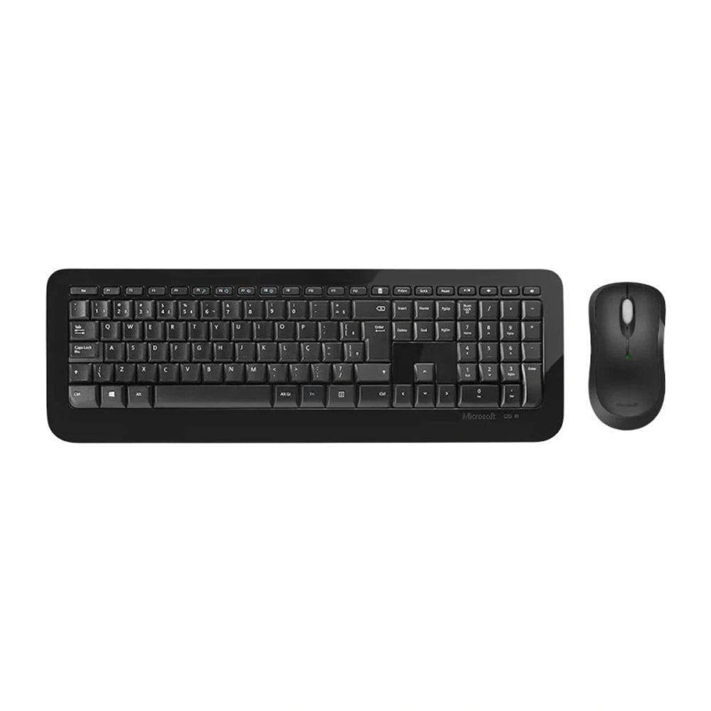 Kit de teclado e mouse gamer sem fio Microsoft Wireless Comfort Desktop  5050 Português Brasil de cor preto