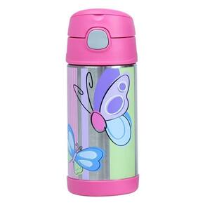 Garrafa Garrafinha Térmica Infantil Thermos 355Ml Borboleta