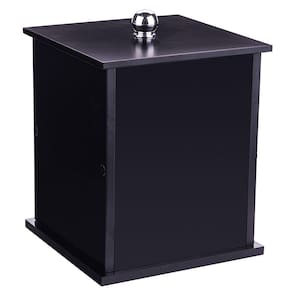 Lixeira Quadrada Preta Para Banheiro 26cm Capacidade 6,2l