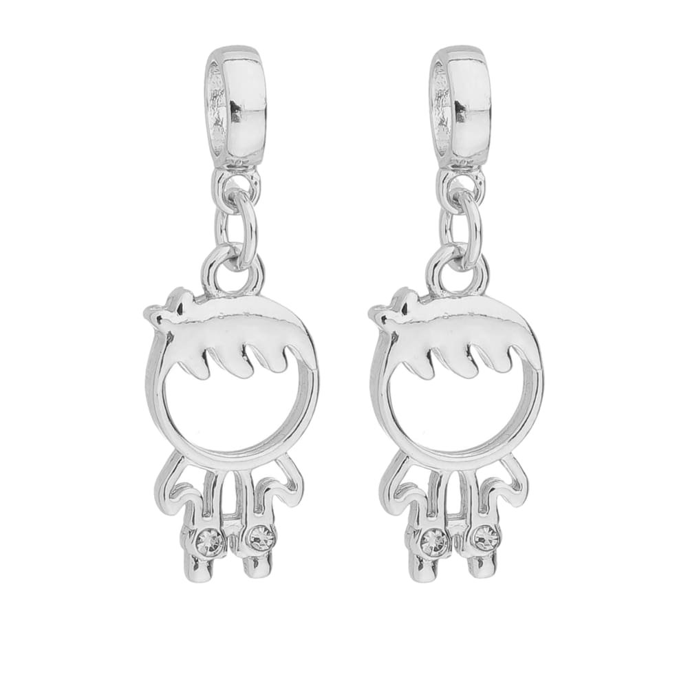 Kit 2 Pingentes Berloques Menino Filho Para Pandora Banhado a Prata 925