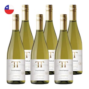 Kit 6 Vinhos Ventisquero Tantehue Chardonnay Branco Chile 750ml