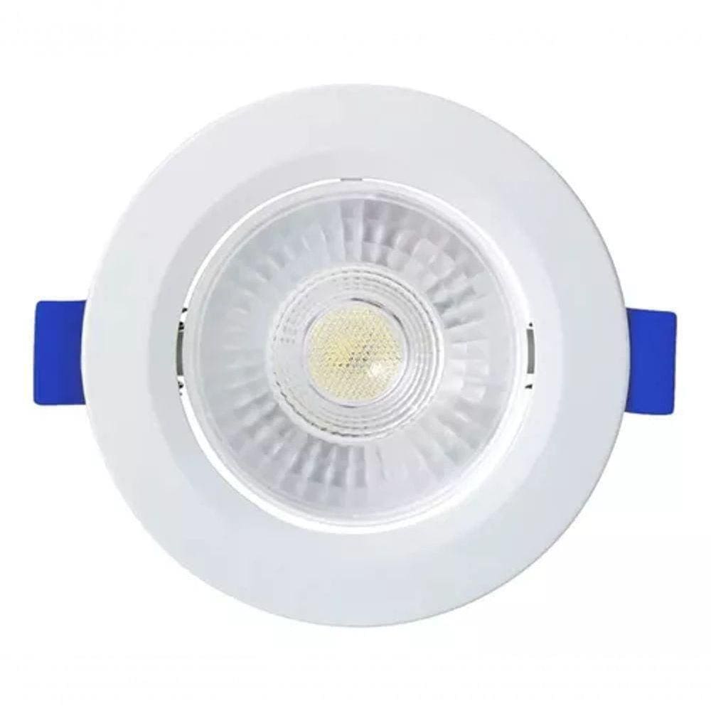 Spot Led Embutir Redondo 6w 3000k Branco Blumenau Branco - Bivolt
