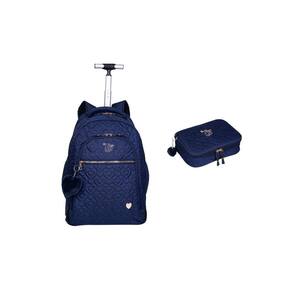 Kit Escolar Capricho Love Mochila De Costas E Rodas + Estojo