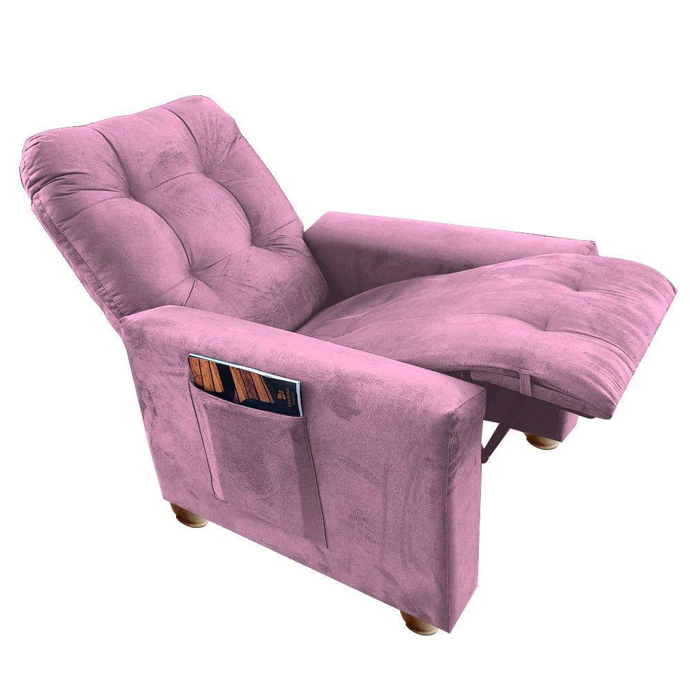Poltrona Reclinável Do Papai & Mamãe Confort Rosa