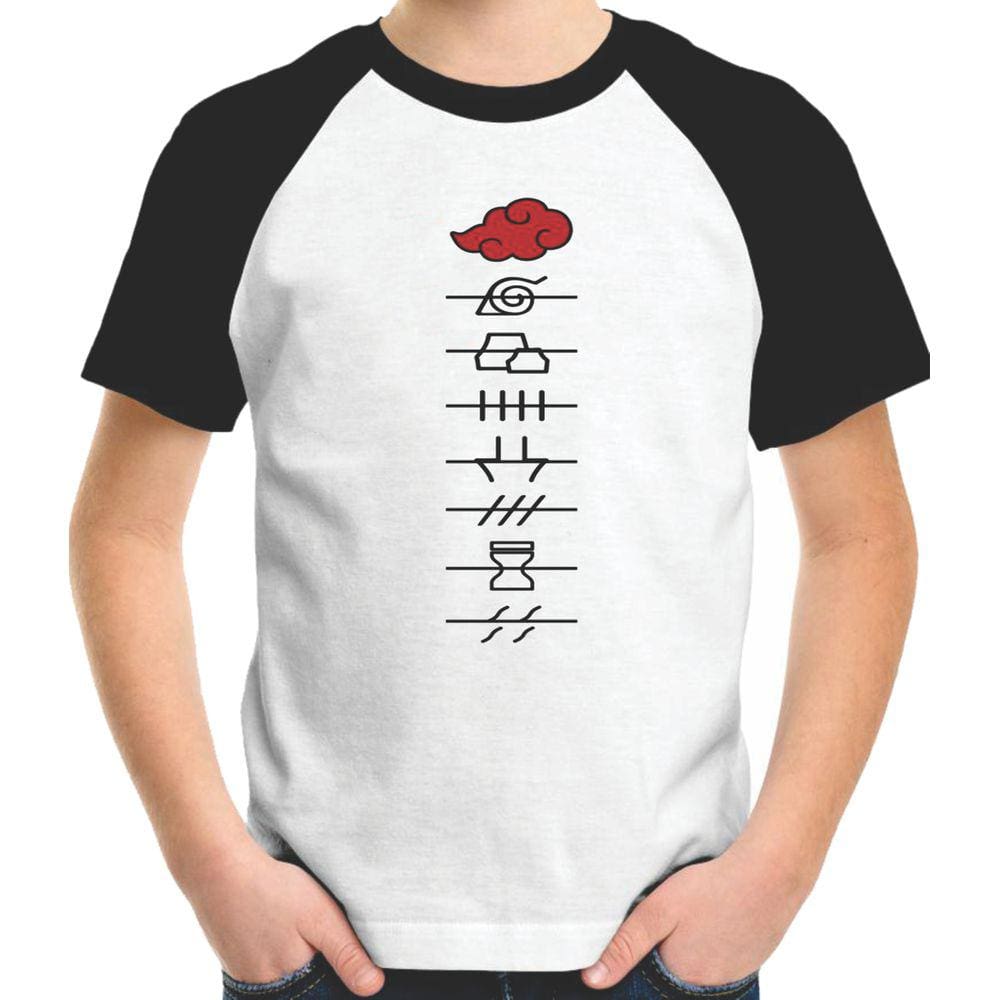 Camisa Camiseta Anime Naruto Simbolos Akatsuki