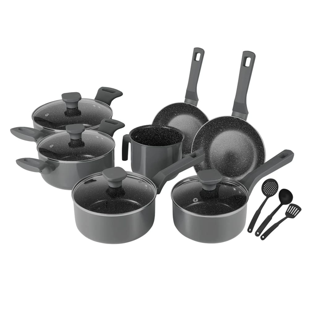 Jogo de Panelas 10 Pçs Indução Revestimento Cerâmico