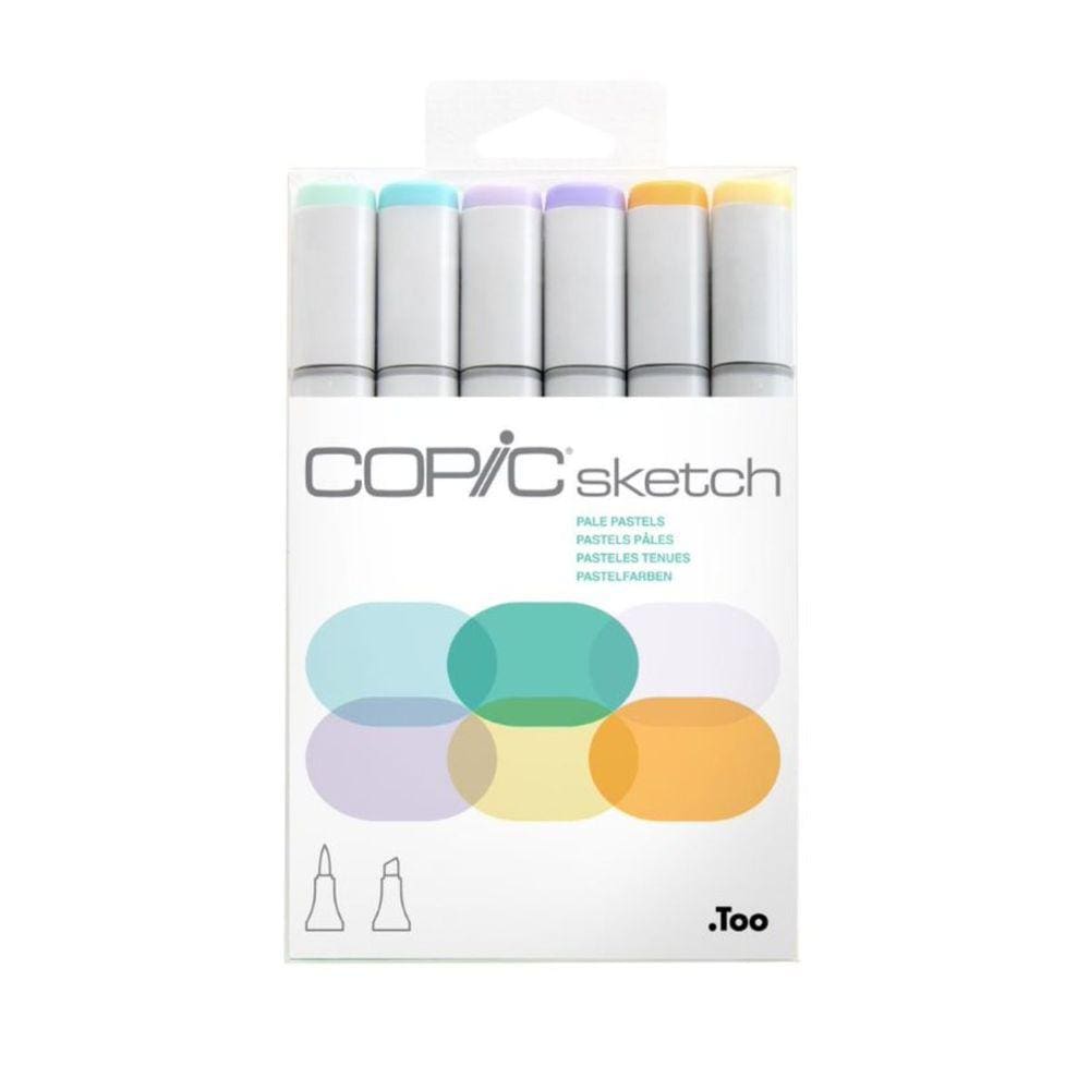 Estojo Copic Sketch Pale Pastels com 6 unidades