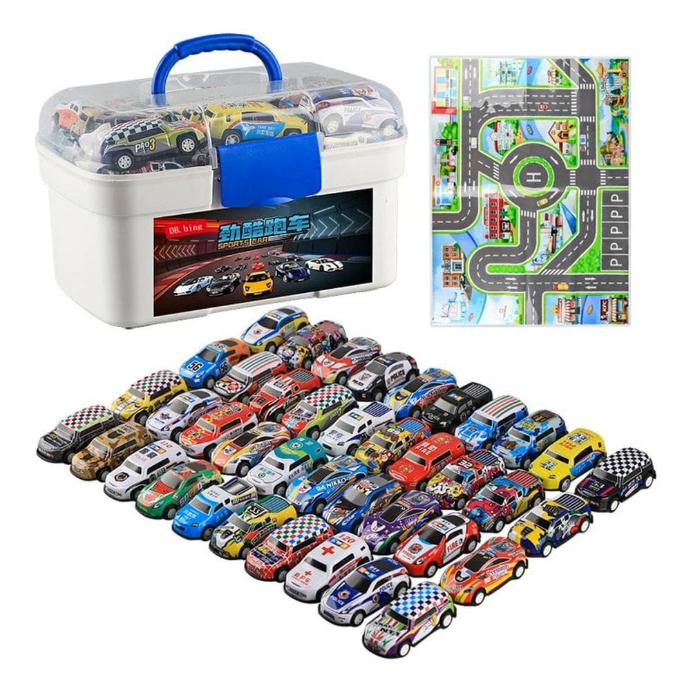 Kit 50 Carrinhos Deslizante Brinquedos