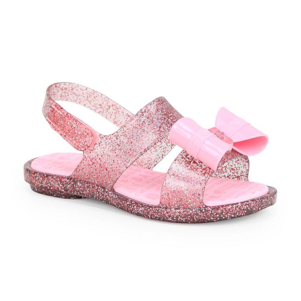 Sandália infantil menina Grendene Kids Barbie Glam 23018 brilho