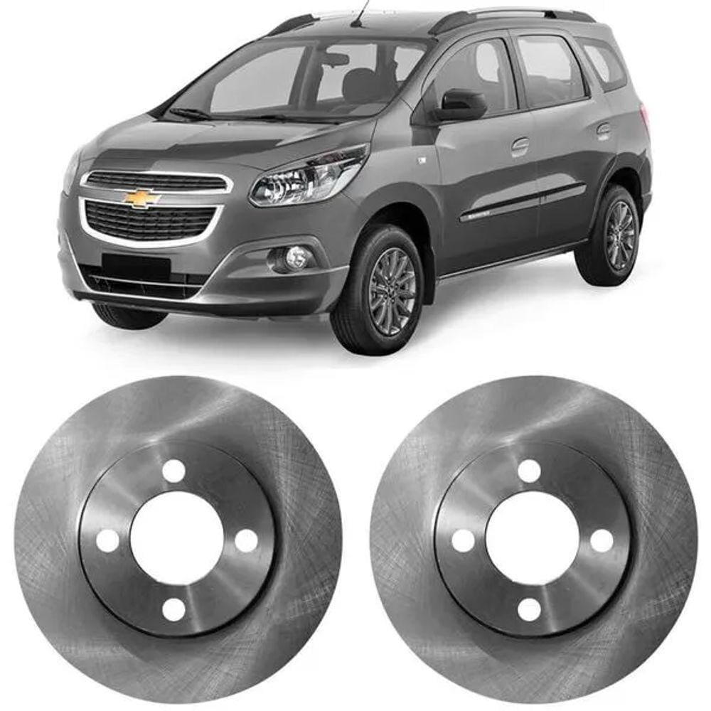 Par Disco Freio Chevrolet Spin 1.8 2013 a 2016 Dianteiro Ventilado Hipper Freios