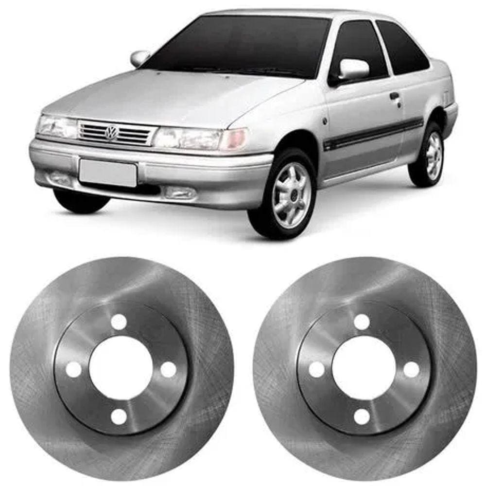 Par Disco Freio Volkswagen Logus de 93 a 97 Dianteiro Ventilado Hipper Freios