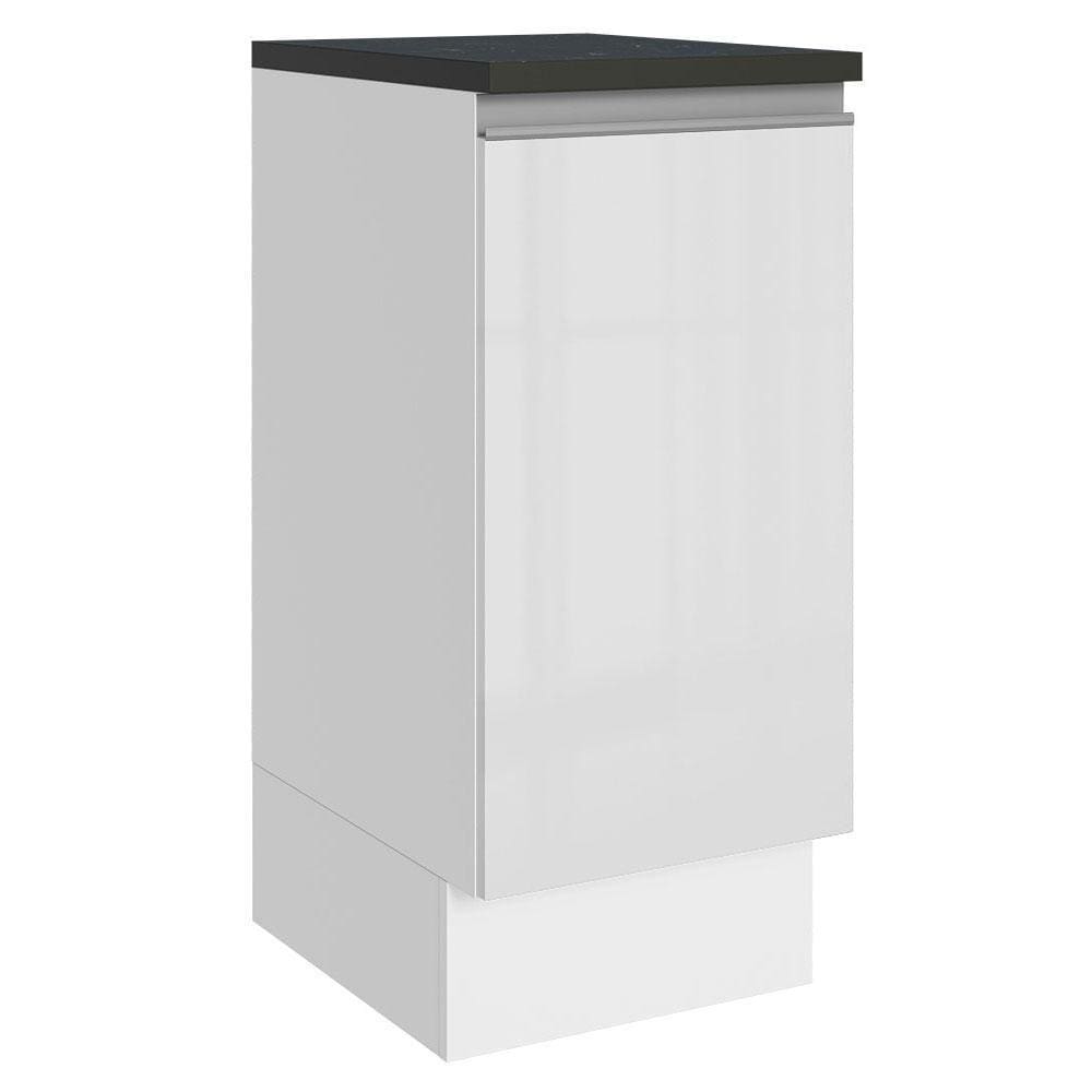 Balcão 100% Mdf 35 Cm 1 Porta Frente Branco Brilho Acordes Madesa Branco