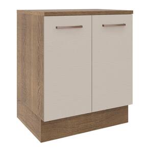 Balcão De Cozinha 70 Cm 2 Portas Agata Madesa Rustic/crema