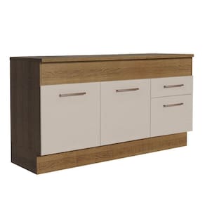Balcão De Pia 150 Cm Es Madesa Rustic/crema