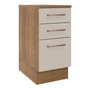 Balcão 40 Cm 3 Gavetas Agata Madesa Rustic/crema