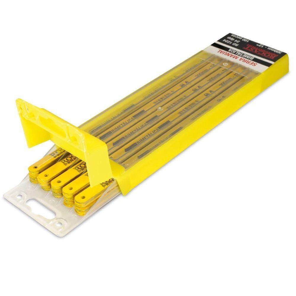 Kit Serra Manual Aço Bimetálica - 12"x24 Dentes - Hss - 100 Unidades - Ref. 58,0004 - Rocast