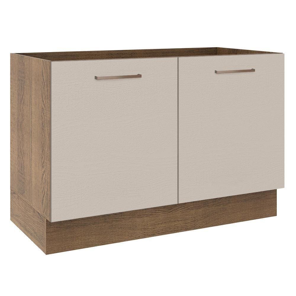 Balcão Gabinete De Pia 2 Portas Agata Madesa Rustic/crema