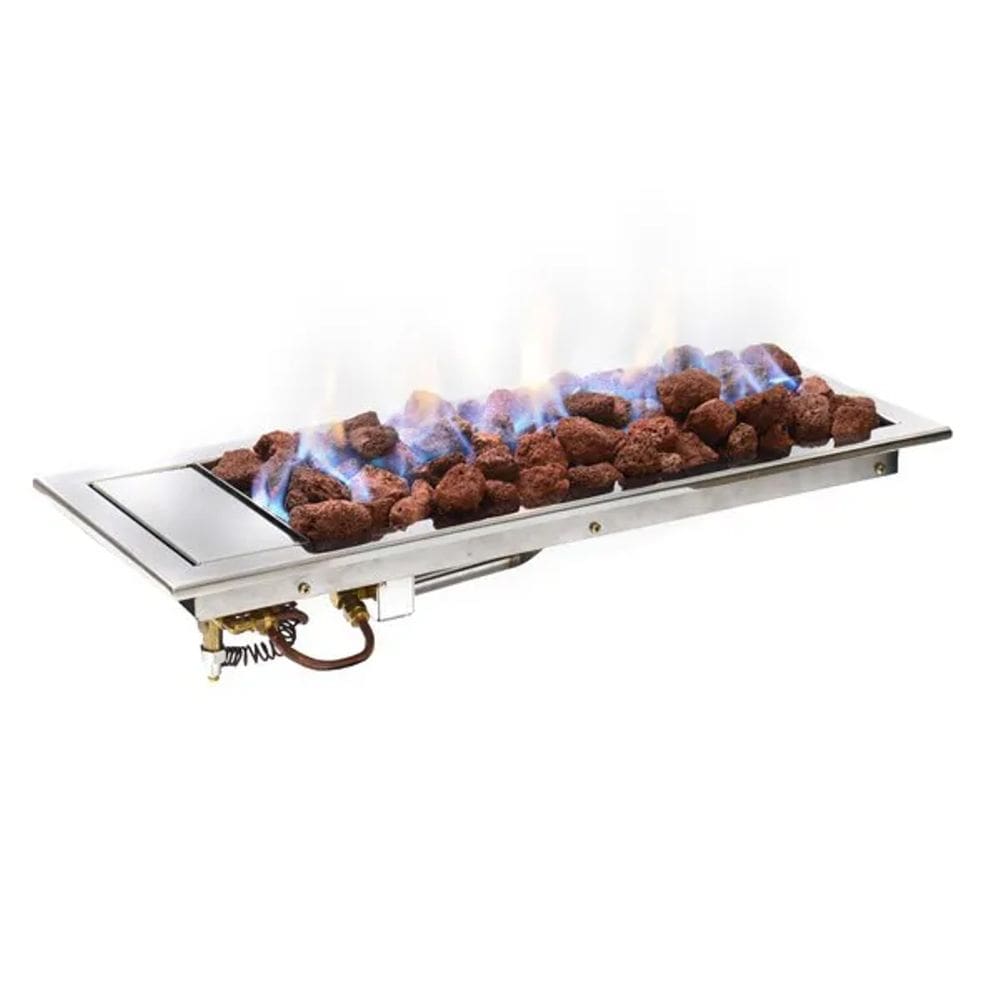 Lareira a Gás Kawah 120 cm em Aço Inox de Embutir  - K3 Imports