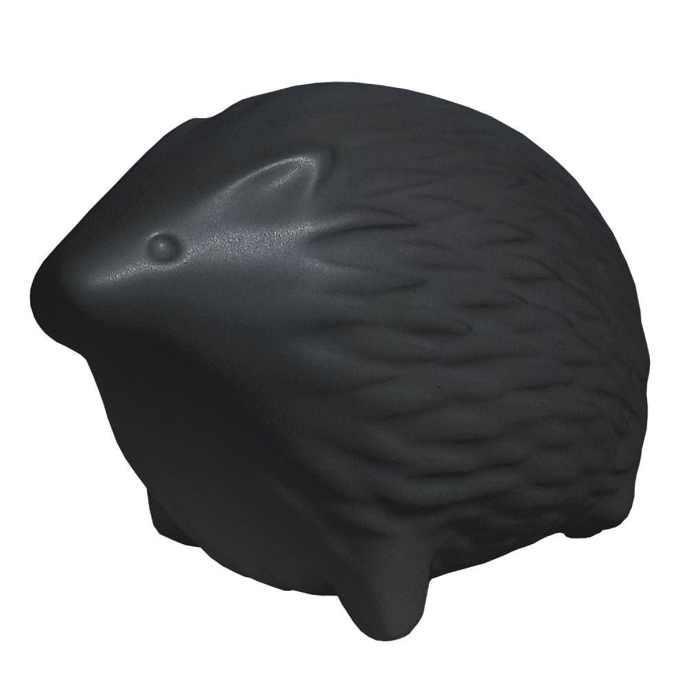 Escultura Ouriço Decorativo Em Cerâmica Preta