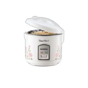 Panela ARROZ Mondial Rice NPE05-5X - 2525-01 BRANCO/FLORAL 110 VOLTS