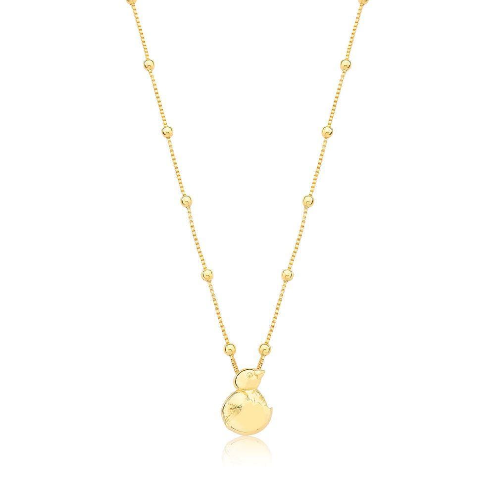 Colar Pintinho Revestido em Ouro
