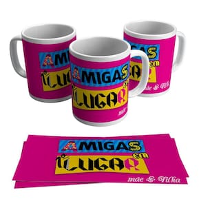 Caneca Dia Das Mães Mãe E Filha Amigas Mamãe 325ml