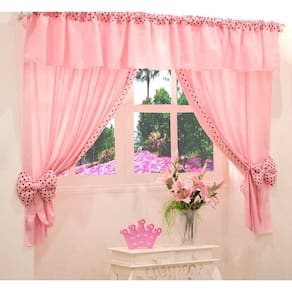 Cortina Para Quarto Ursinha Rosa 2,00 X 1,70